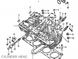 CYLINDER HEAD - GS1100GK 1982 (Z) USA (E03)
