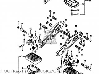 FOOTREST (GS1100GK2/GKD) - GS1100GK 1982 (Z) USA (E03)