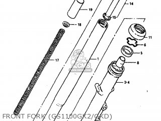FRONT FORK (GS1100GK2/GKD) - GS1100GK 1982 (Z) USA (E03)
