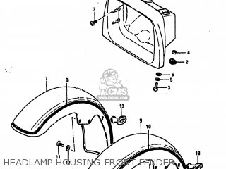HEADLAMP HOUSING-FRONT FENDER - GS1100GK 1982 (Z) USA (E03)