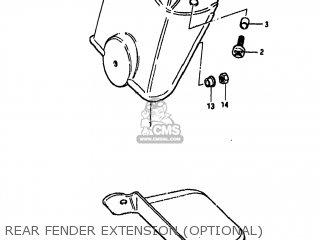 REAR FENDER EXTENSION (OPTIONAL) - GS1100GK 1982 (Z) USA (E03)
