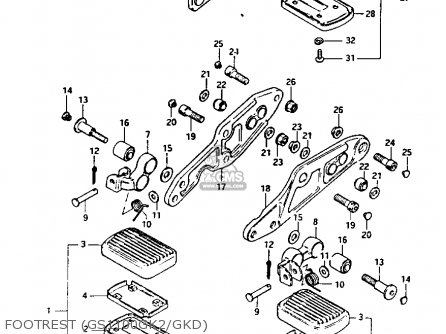 Suzuki GS1100GK 1983 (D) GENERAL EXPORT (E01) parts lists and schematics