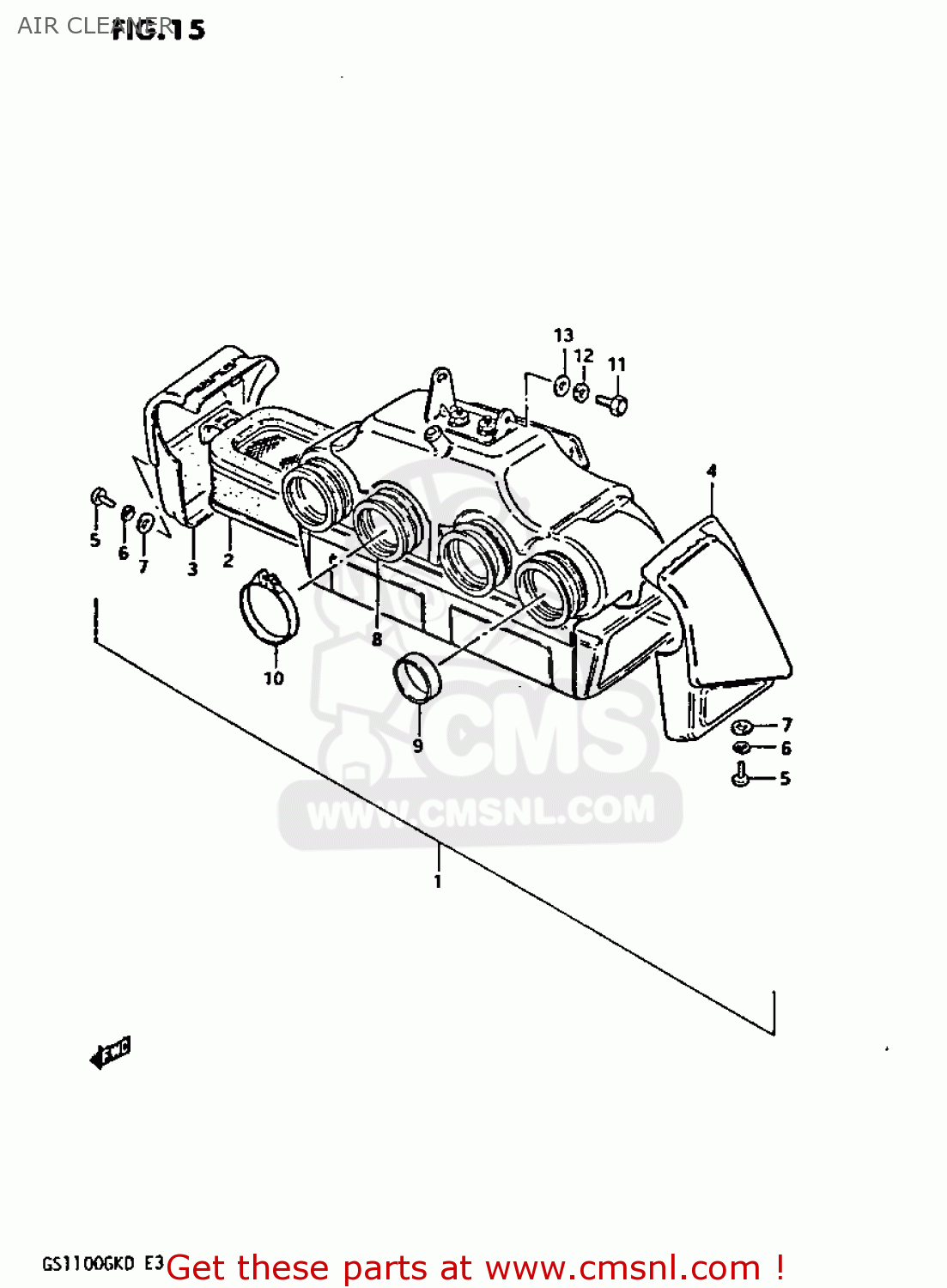 AIR CLEANER GS1100GK 1983 (D) GENERAL EXPORT (E01)