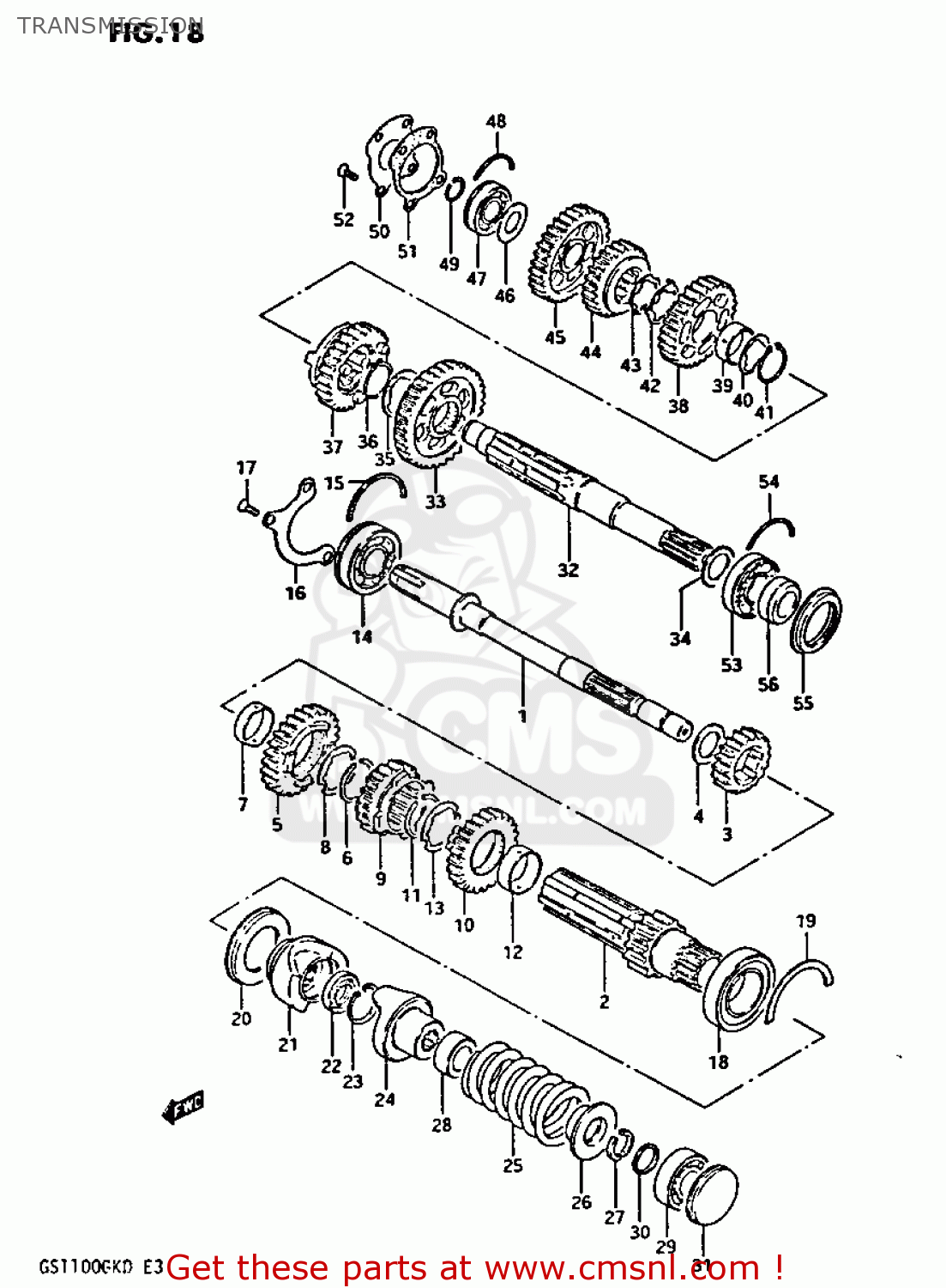 TRANSMISSION GS1100GK 1983 (D) GENERAL EXPORT (E01)
