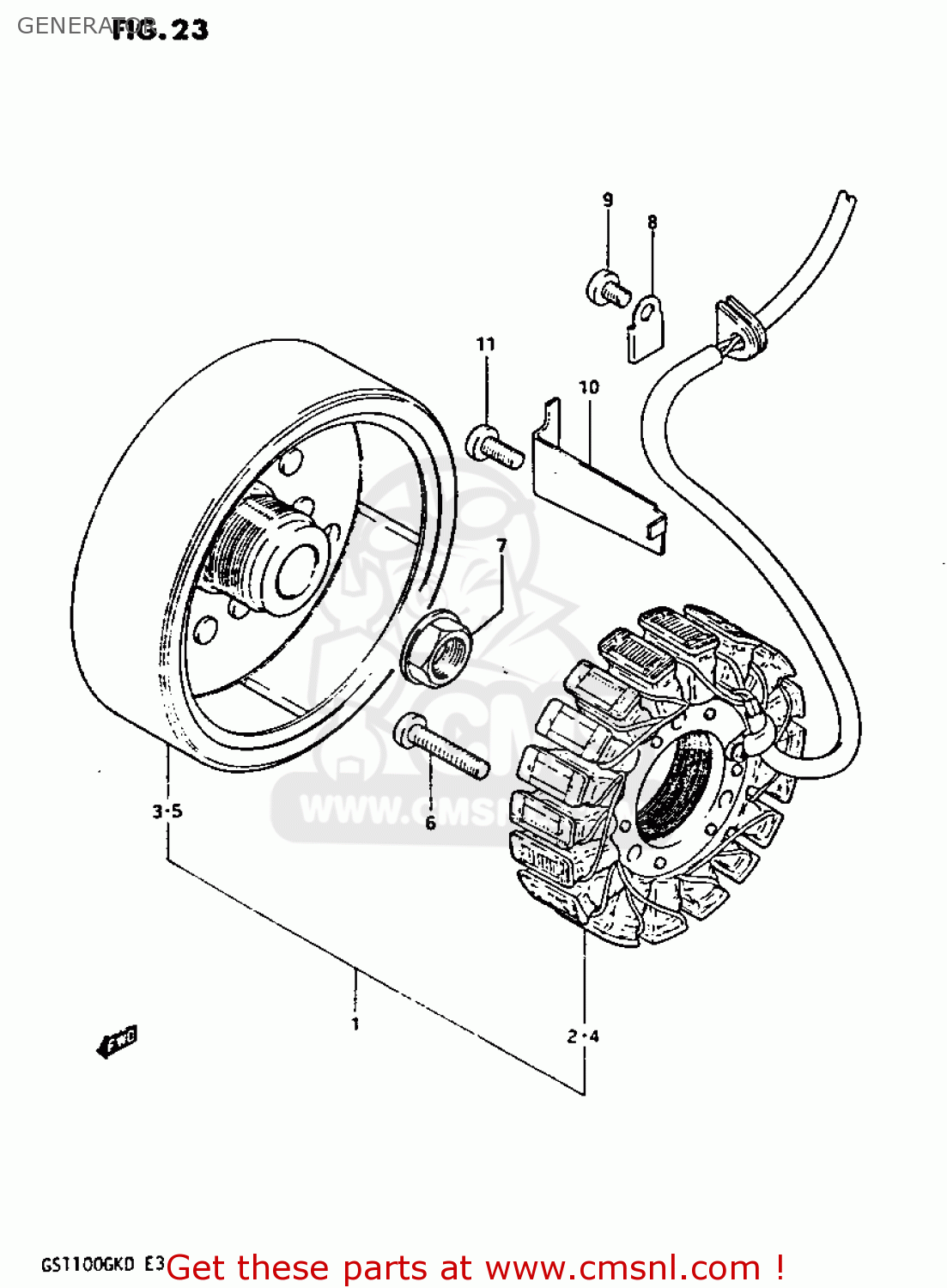 GENERATOR GS1100GK 1983 (D) GENERAL EXPORT (E01)