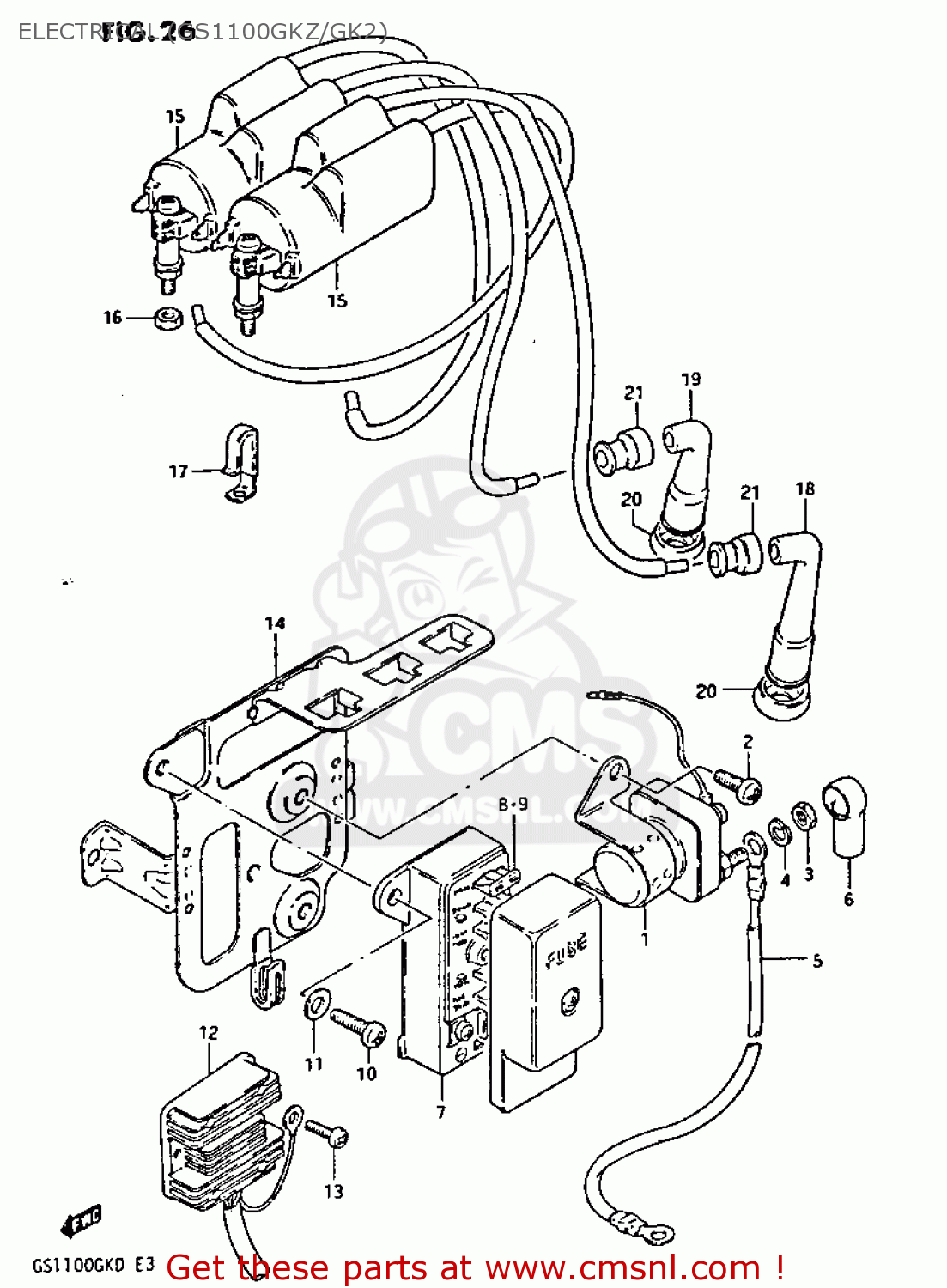 ELECTRICAL (GS1100GKZ/GK2) GS1100GK 1983 (D) GENERAL EXPORT (E01)