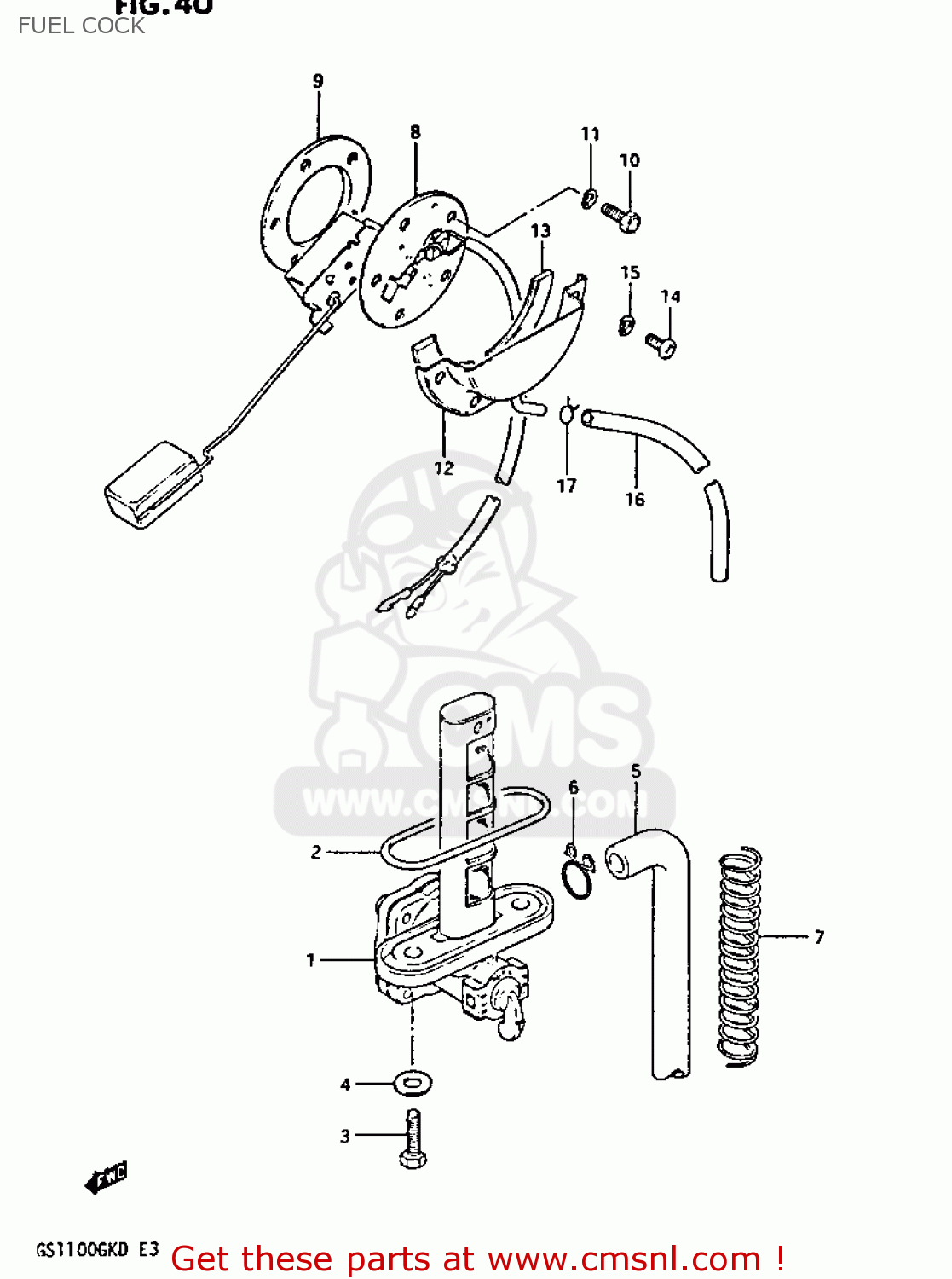 FUEL COCK GS1100GK 1983 (D) GENERAL EXPORT (E01)