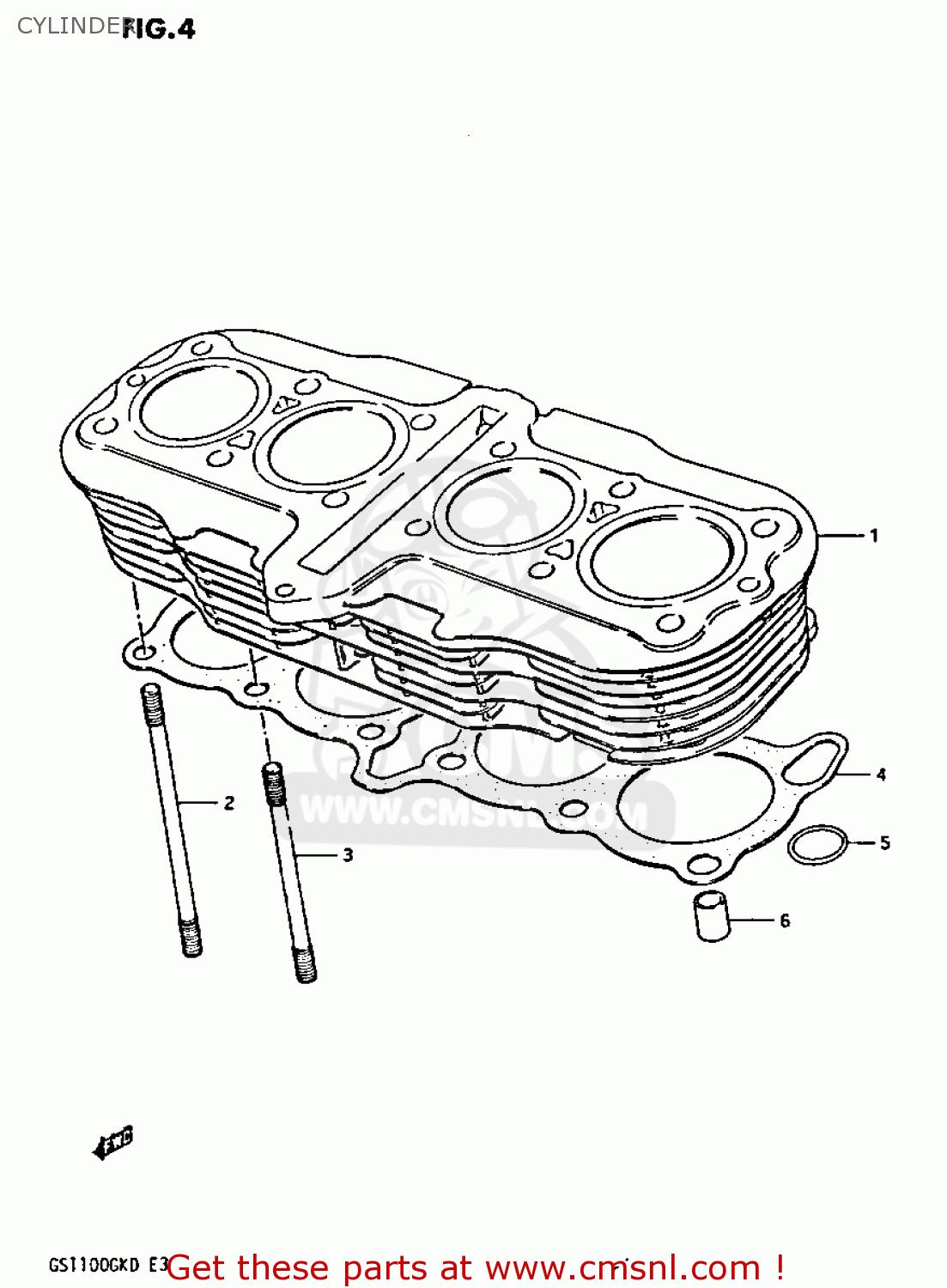 CYLINDER GS1100GK 1983 (D) GENERAL EXPORT (E01)