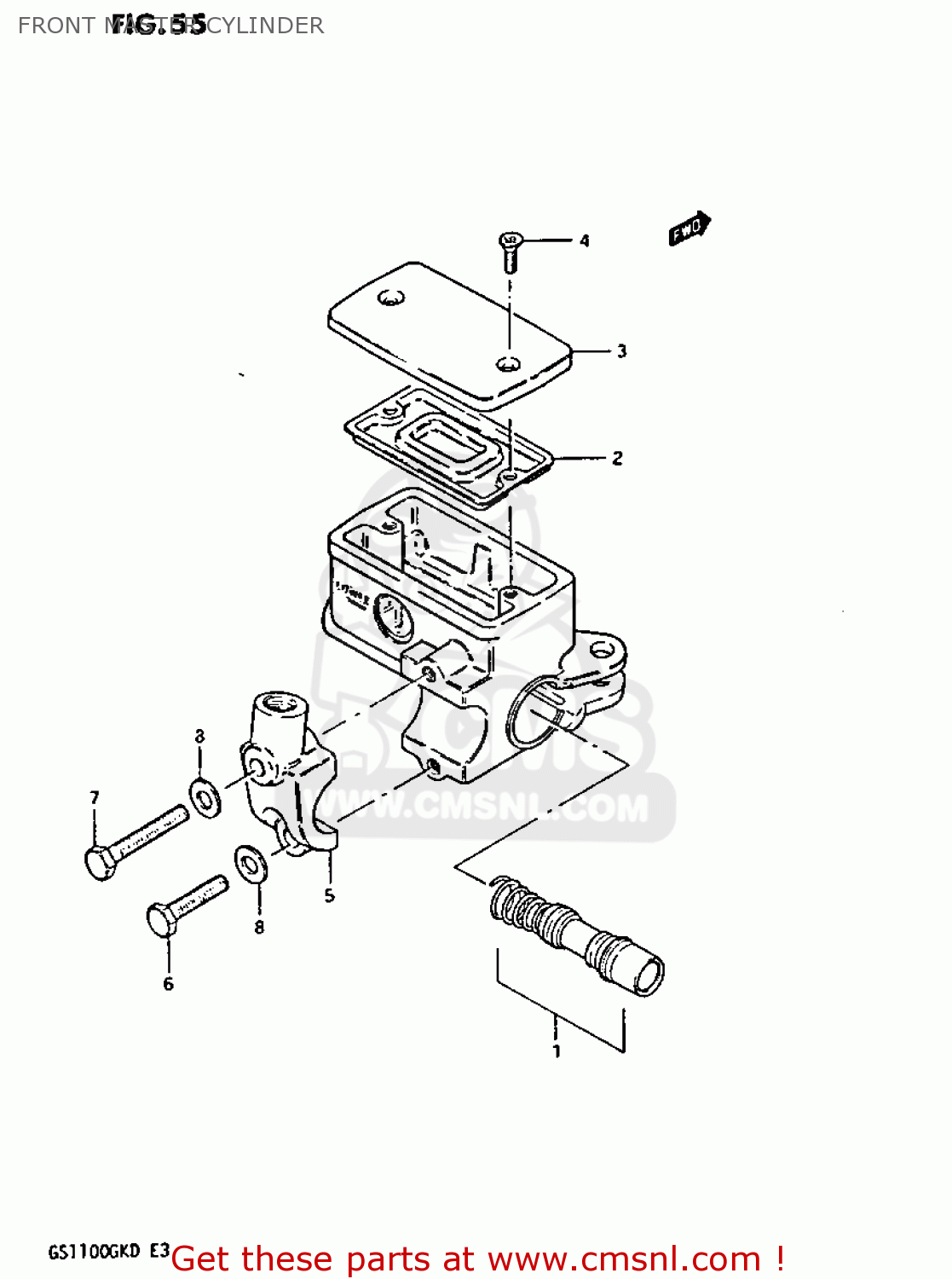 FRONT MASTER CYLINDER GS1100GK 1983 (D) GENERAL EXPORT (E01)