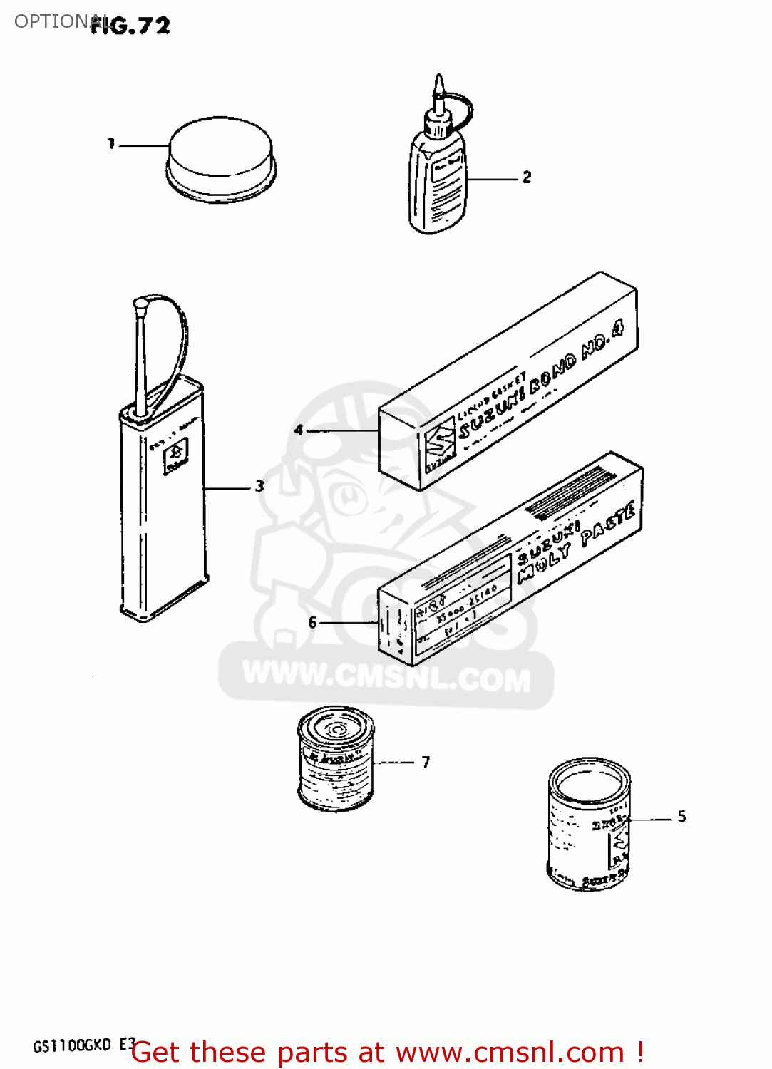 OPTIONAL GS1100GK 1983 (D) GENERAL EXPORT (E01)