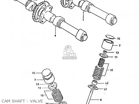 CAM SHAFT - VALVE - GS1100GK 1983 (D) GENERAL EXPORT (E01)