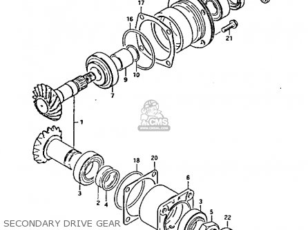 SECONDARY DRIVE GEAR - GS1100GK 1983 (D) GENERAL EXPORT (E01)