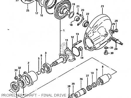 PROPELLER SHAFT - FINAL DRIVE GEAR - GS1100GK 1983 (D) GENERAL EXPORT (E01)