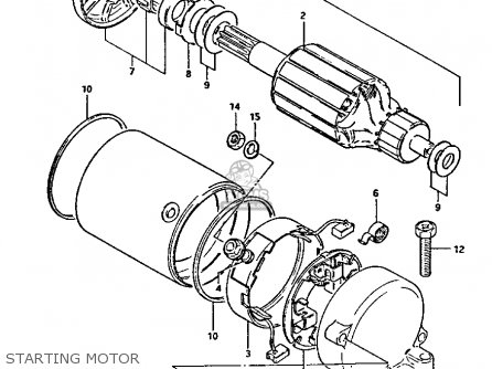 STARTING MOTOR - GS1100GK 1983 (D) GENERAL EXPORT (E01)