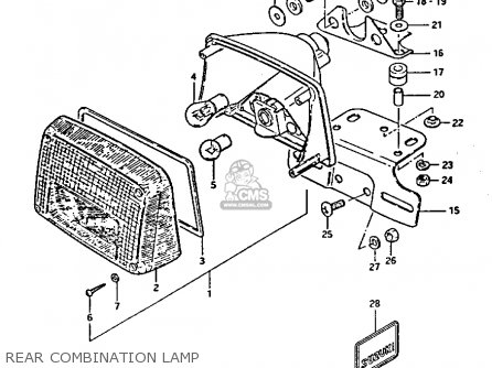 REAR COMBINATION LAMP - GS1100GK 1983 (D) GENERAL EXPORT (E01)