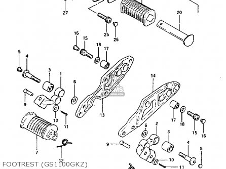 FOOTREST (GS1100GKZ) - GS1100GK 1983 (D) GENERAL EXPORT (E01)