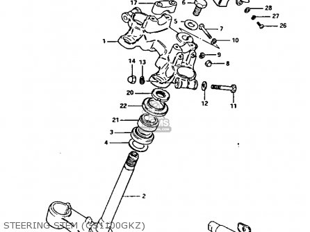 STEERING STEM (GS1100GKZ) - GS1100GK 1983 (D) GENERAL EXPORT (E01)