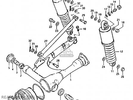 REAR SWINGING ARM - GS1100GK 1983 (D) GENERAL EXPORT (E01)