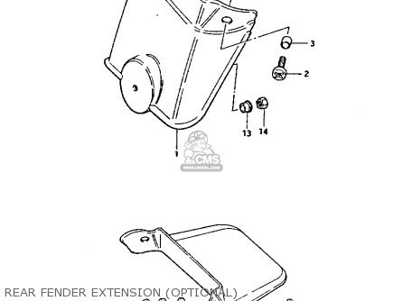 REAR FENDER EXTENSION (OPTIONAL) - GS1100GK 1983 (D) GENERAL EXPORT (E01)