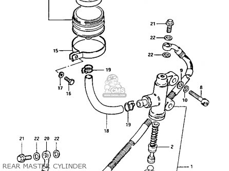 REAR MASTER CYLINDER - GS1100GK 1983 (D) GENERAL EXPORT (E01)