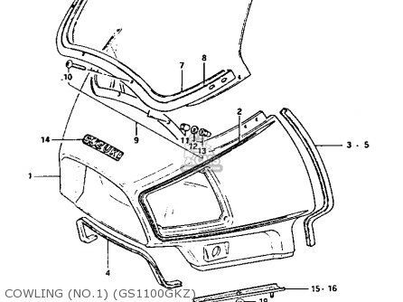 COWLING (NO.1) (GS1100GKZ) - GS1100GK 1983 (D) GENERAL EXPORT (E01)