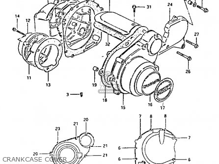 CRANKCASE COVER - GS1100GK 1983 (D) GENERAL EXPORT (E01)