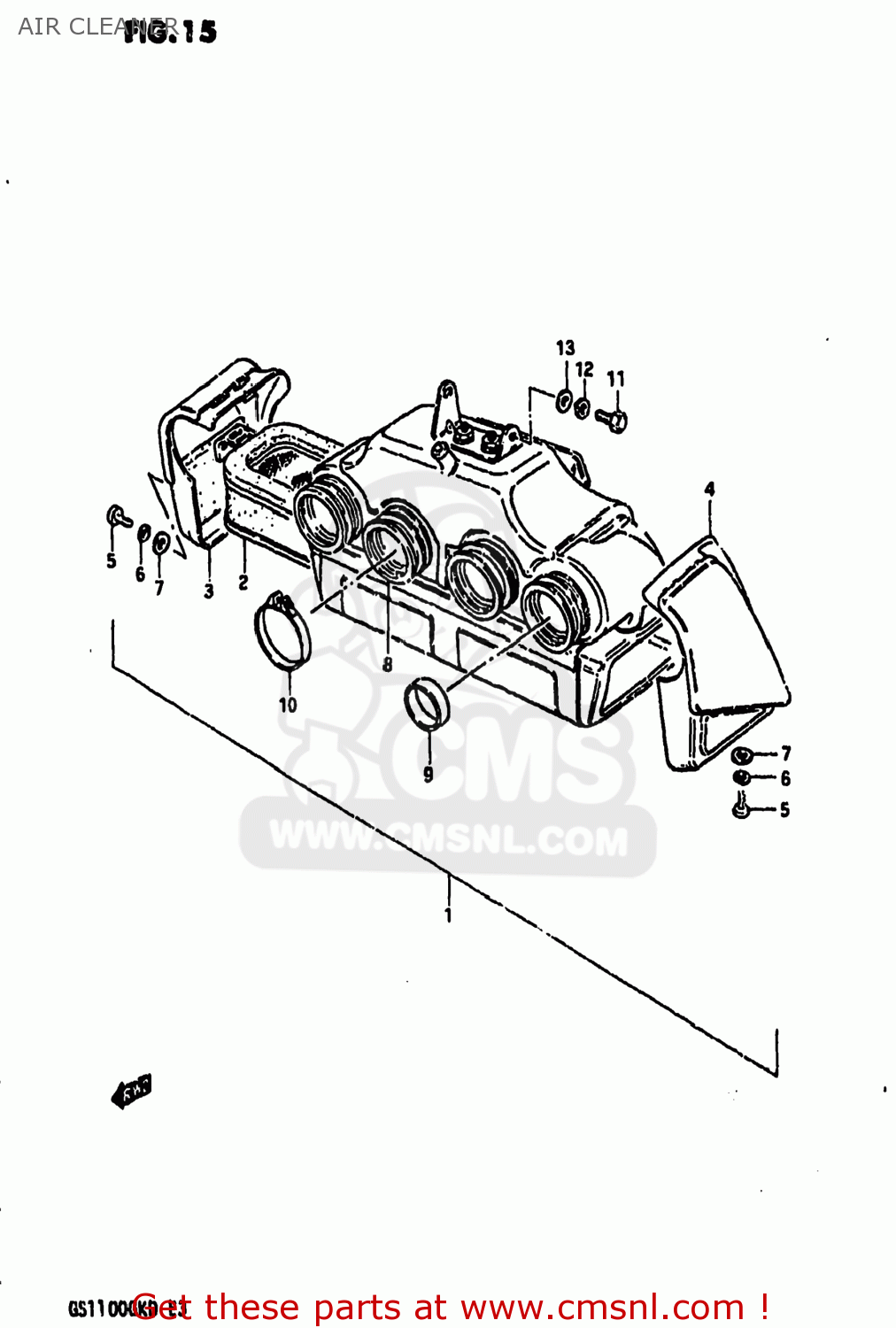 AIR CLEANER GS1100GK 1983 (D) USA (E03)