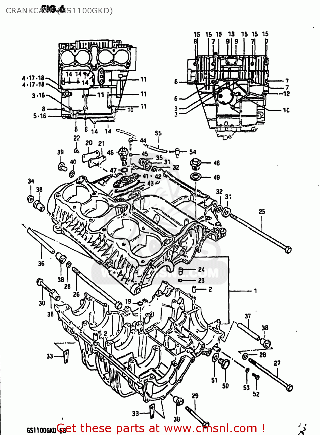 CRANKCASE (GS1100GKD) GS1100GK 1983 (D) USA (E03)