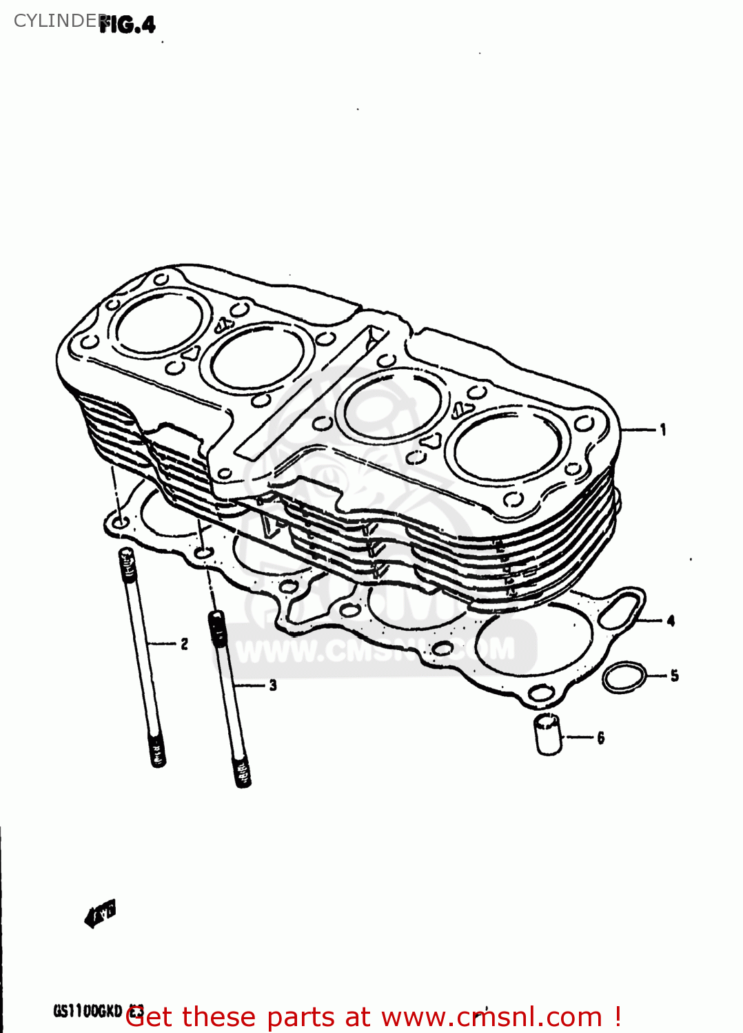 CYLINDER GS1100GK 1983 (D) USA (E03)