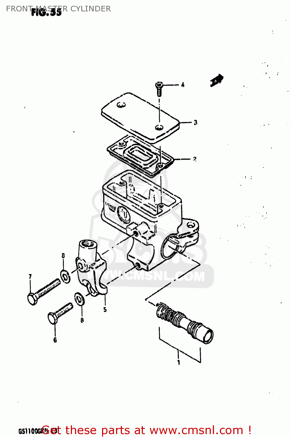 FRONT MASTER CYLINDER GS1100GK 1983 (D) USA (E03)