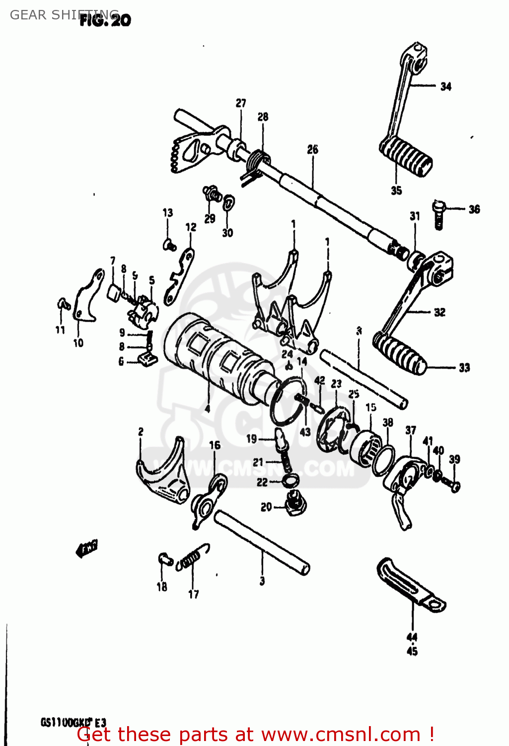 GEAR SHIFTING GS1100GK 1983 (D) USA (E03)