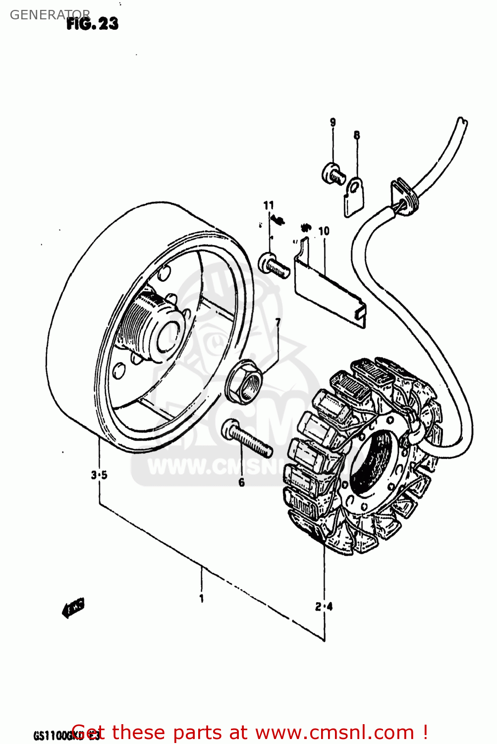 GENERATOR GS1100GK 1983 (D) USA (E03)