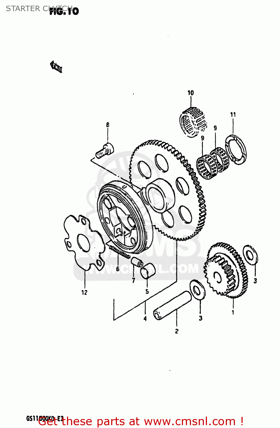 STARTER CLUTCH GS1100GK 1983 (D) USA (E03)
