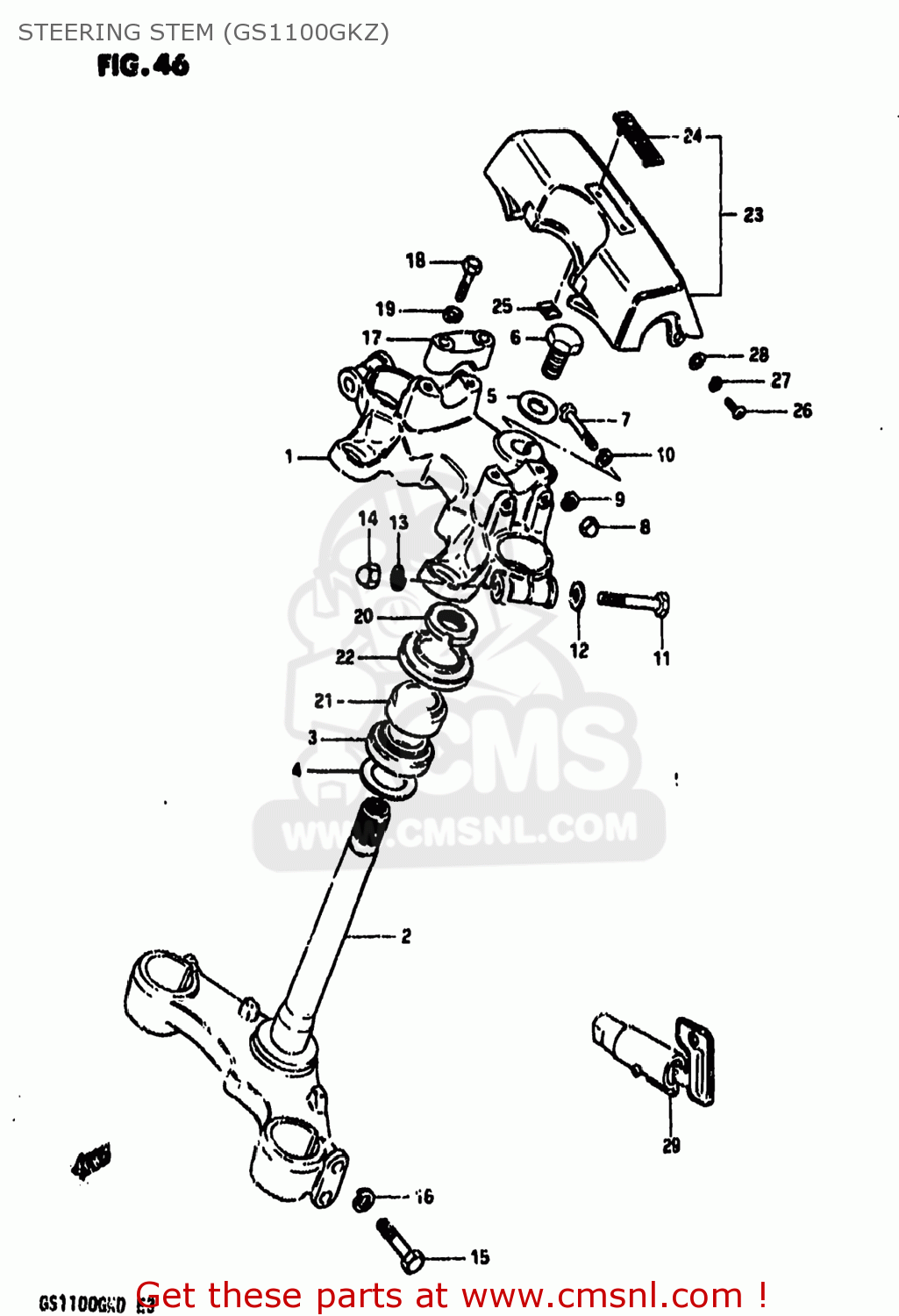STEERING STEM (GS1100GKZ) GS1100GK 1983 (D) USA (E03)