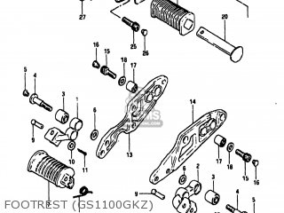 FOOTREST (GS1100GKZ) - GS1100GK 1983 (D) USA (E03)