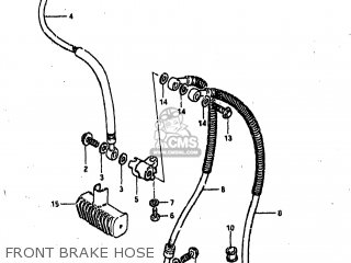FRONT BRAKE HOSE - GS1100GK 1983 (D) USA (E03)