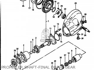 PROPELLER SHAFT-FINAL DRIVE GEAR - GS1100GK 1983 (D) USA (E03)