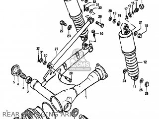REAR SWINGING ARM - GS1100GK 1983 (D) USA (E03)