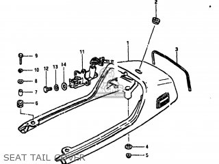 SEAT TAIL COVER - GS1100GK 1983 (D) USA (E03)