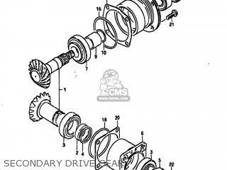 SECONDARY DRIVE GEAR - GS1100GK 1983 (D) USA (E03)