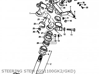 STEERING STEM (GS1100GK2/GKD) - GS1100GK 1983 (D) USA (E03)