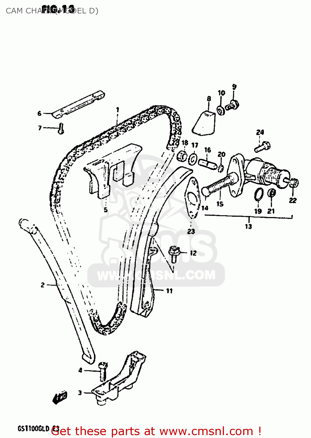 CAM CHAIN (MODEL D) GS1100GL 1982 (Z) USA (E03)