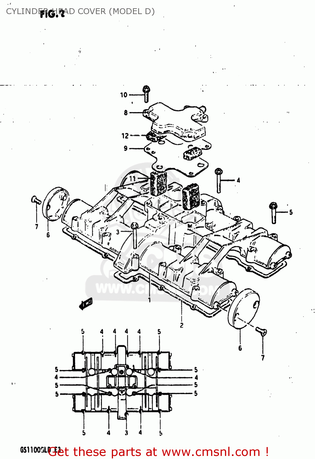 CYLINDER HEAD COVER (MODEL D) GS1100GL 1982 (Z) USA (E03)