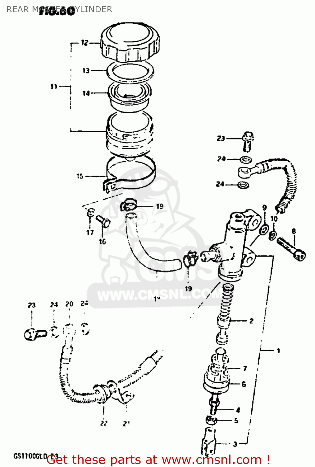 REAR MASTER CYLINDER GS1100GL 1982 (Z) USA (E03)
