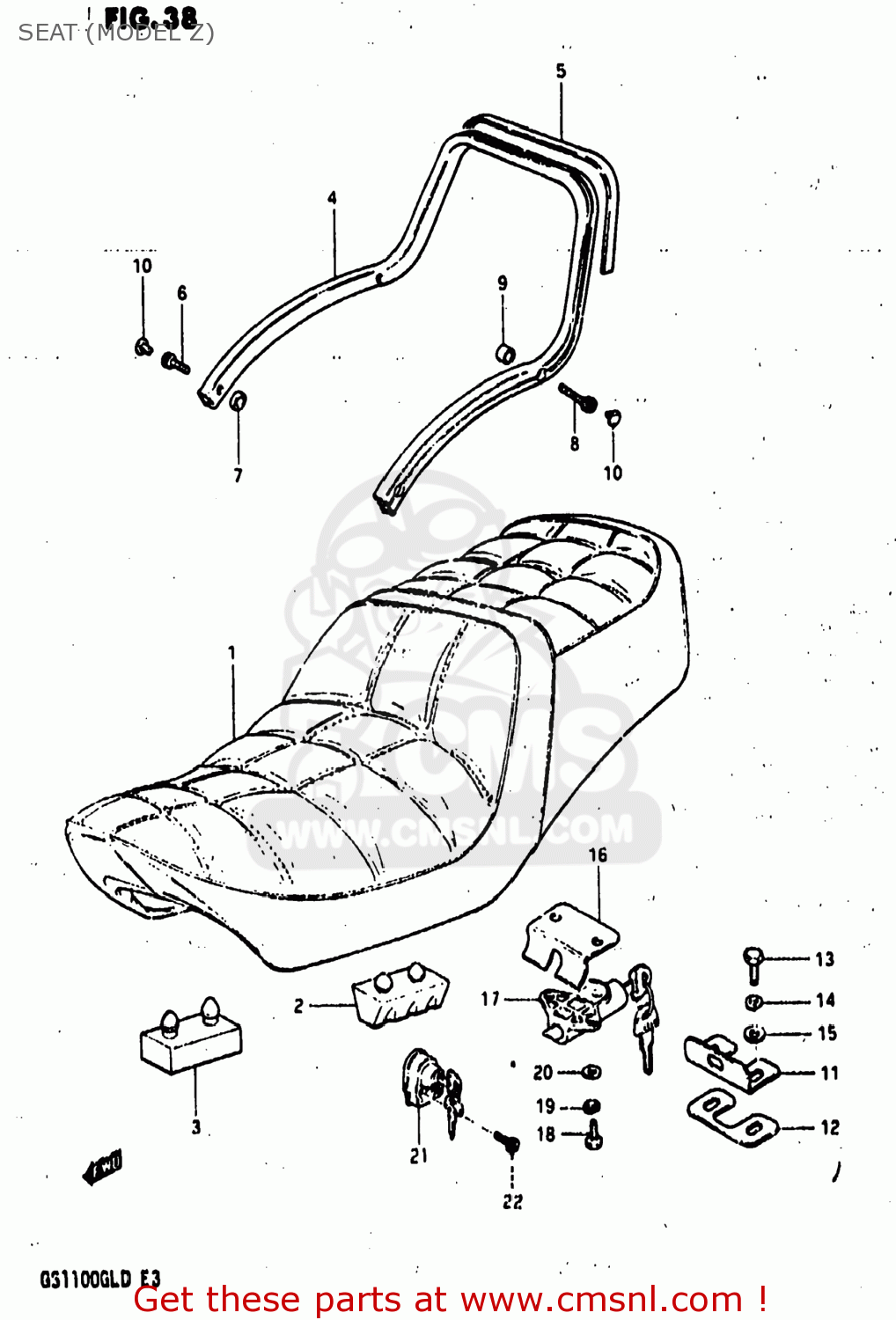 SEAT (MODEL Z) GS1100GL 1982 (Z) USA (E03)