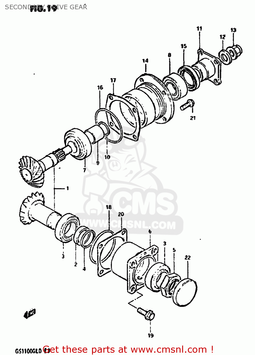 SECONDARY DRIVE GEAR GS1100GL 1982 (Z) USA (E03)