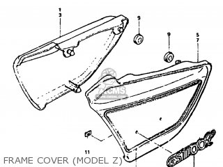 FRAME COVER (MODEL Z) - GS1100GL 1982 (Z) USA (E03)