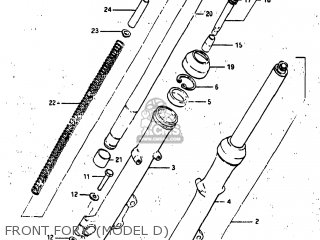 FRONT FORK (MODEL D) - GS1100GL 1982 (Z) USA (E03)