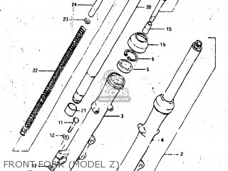 FRONT FORK (MODEL Z) - GS1100GL 1982 (Z) USA (E03)