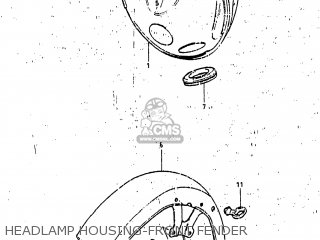 HEADLAMP HOUSING-FRONT FENDER - GS1100GL 1982 (Z) USA (E03)